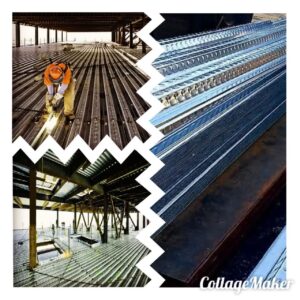 تولید و توزیع انواع ورق های عرشه فولادی در گام های مختلف با طول دلخواه انواع گلمیخ سرامیک و مش